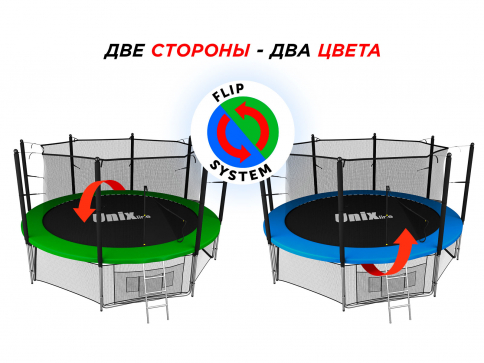 Батут Unix line Classic с внутренней сеткой 6 футов - 182 см (двухцветный) (TRUCL6IN) - 4